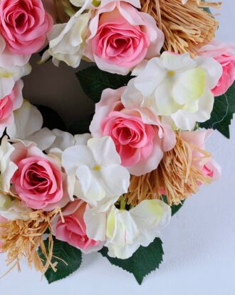 Artificial Flower 38*13*47CM Rose&Hydrange wreath GS-52720006 WREATH YeahFlower is one of Chinese leading OEM manufacturers and exporters , supplying the silk flowers, wholesale artificial trees Artificial Flower 38*13*47CM Rose&Hydrange wreath GS-52720006
