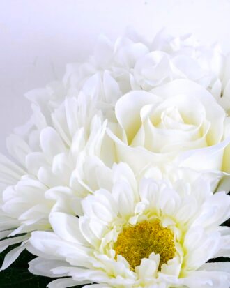 Artificial Flower 20*33CM Rose/mum/hydrange bouquet*7 GS-16820023-W1