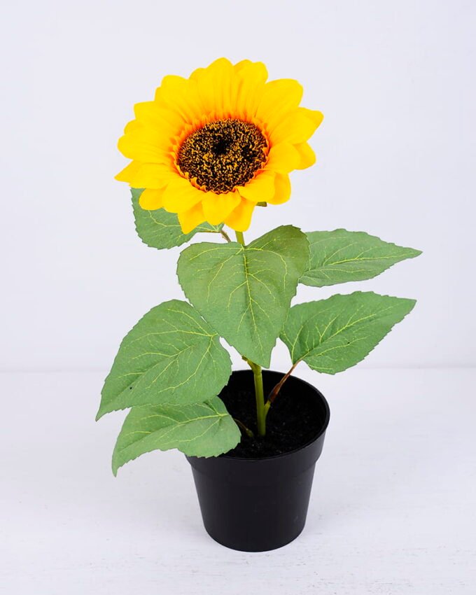Artificial Flower 21*21*33cm Sunflower in plastic pot GS-03320098