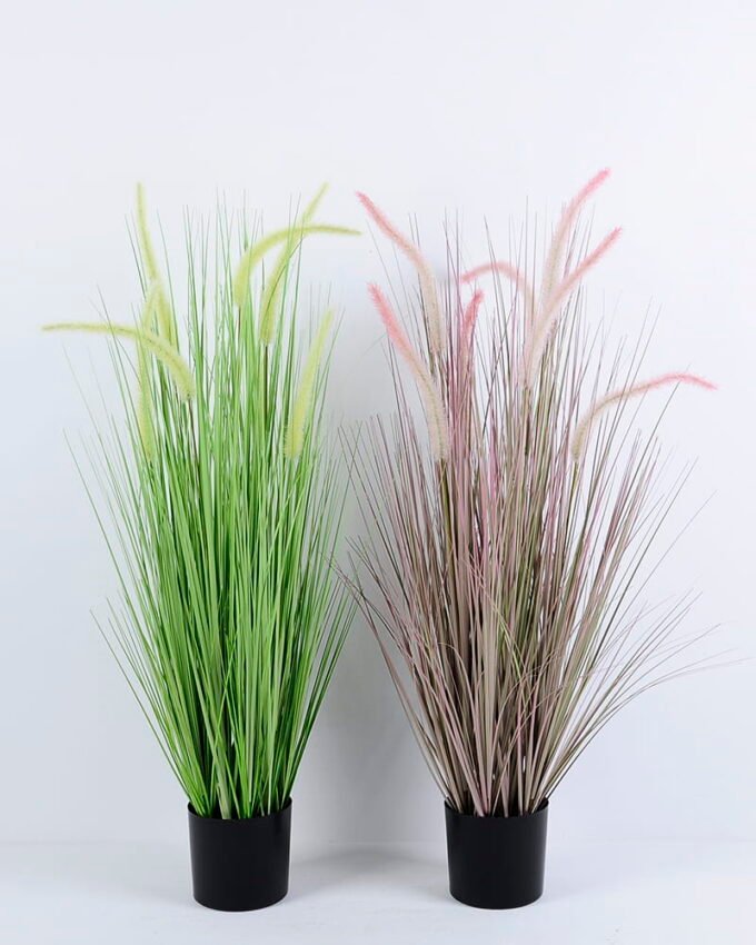 Artificial Grass 46*45*87CM Bristlegrass in plastic pot GS-45720036