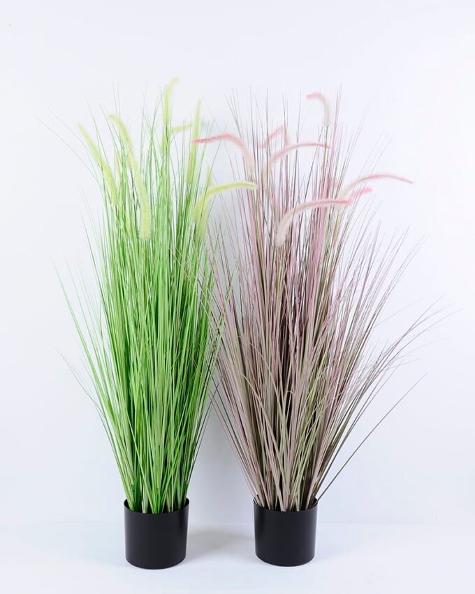 Artificial Grass 64*64*110CM Bristlegrass in plastic pot GS-45720037