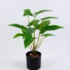Artificial Plant Leaves in plastic pot GS-06020008_6 Artificial Plant 35*35*35CM Leaves in plastic pot GS-06020008
