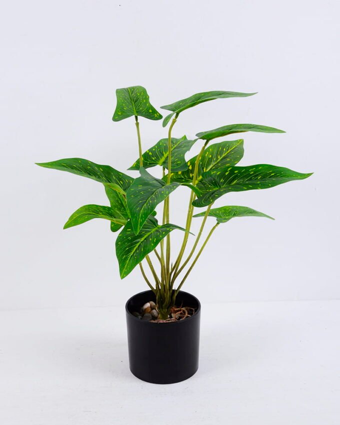 Artificial Plant Leaves in plastic pot GS-06020008_6 Artificial Plant 35*35*35CM Leaves in plastic pot GS-06020008