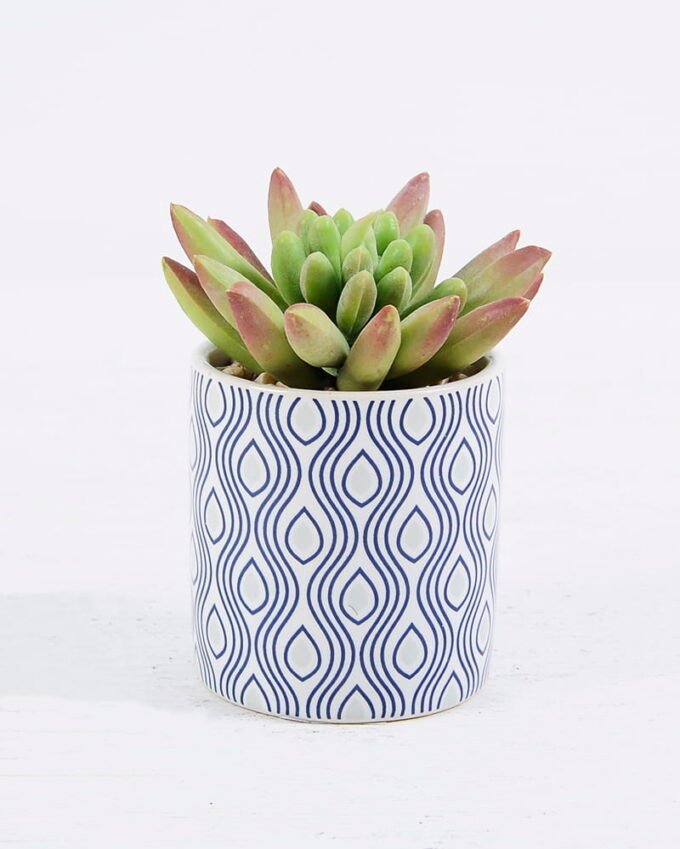 Artificial succulent 8.5*8.5*10cm Succulent plants in Ceramic pot GS-51720198
