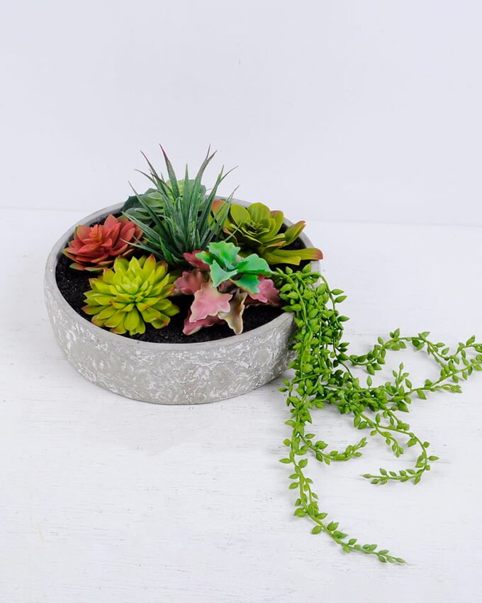 Artificial succulent 27*27*40cm Succulent plants in ceramic pot GS-51720170