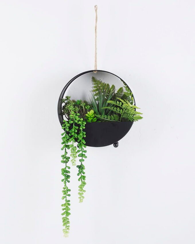 Artificial succulent 27*30*54cm Succulent plants in metal pot GS-51720178