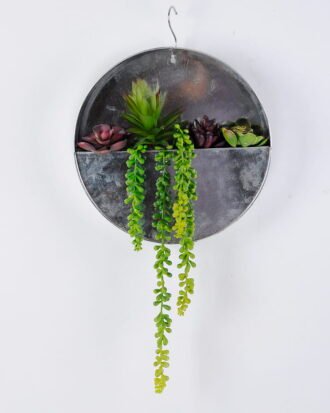 Artificial succulent 31*10*55cm Succulent plants in metal pot GS-51720194