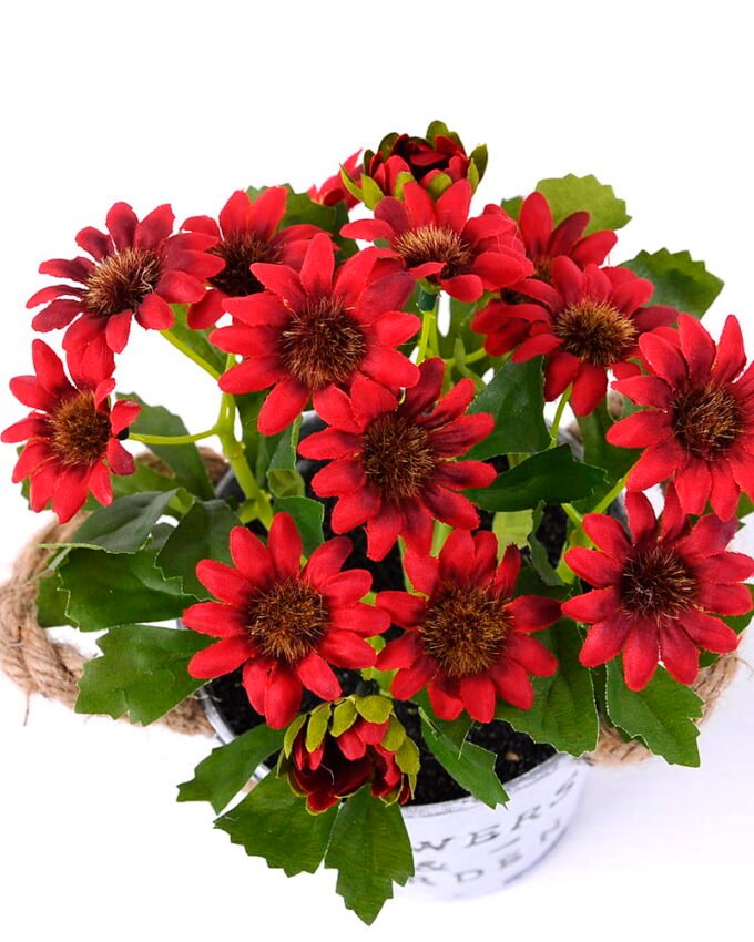 Artificial Flower 16*16*24CM Daisy in tin pot GS-05520076R-R1