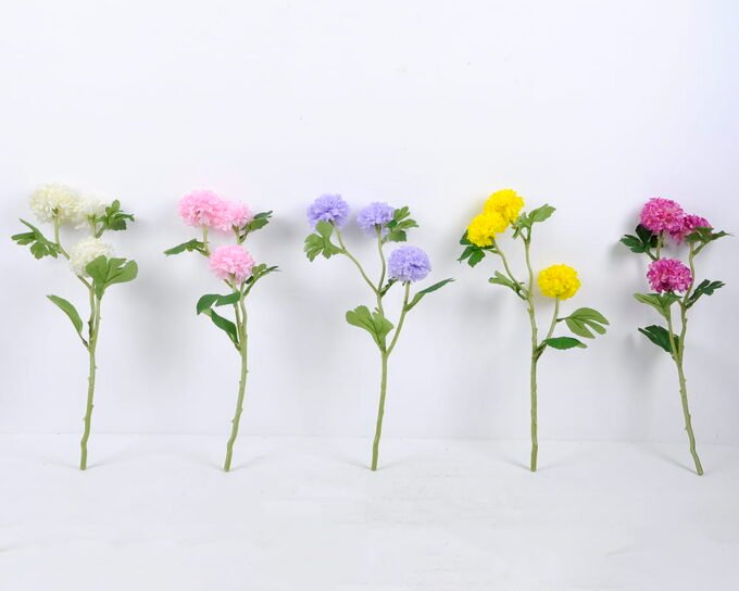 Artificial Flower 16 41CM Mum Ball Spray 3 GS-26220053-P1_5 Artificial Flower 16*41CM Mum Ball Spray*3 GS-26220053-P1