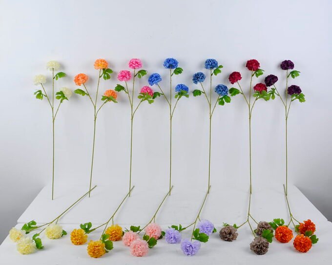 Artificial Flower 16*69CM Mum ball spray*3 GS-26220057-R2