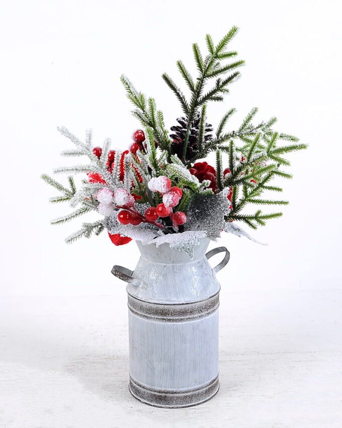 Artificial Flower 26*22*41cm Dalia Hydrangea in Metal pot GS-03320122-R1