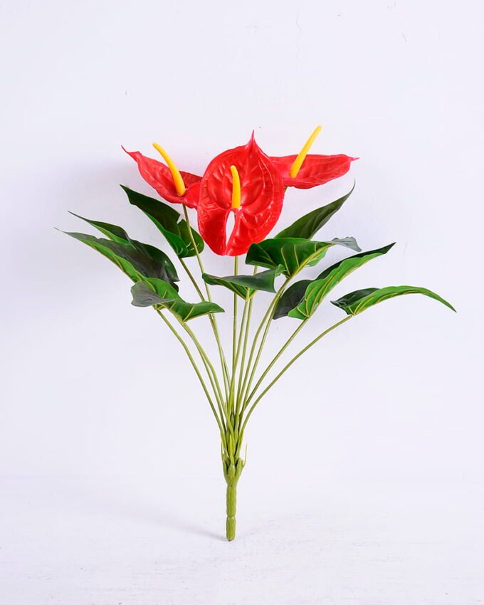 Artificial Flower 32*36*31CM Anthurium Leaves In Plastic Pot GS-06020003-R1