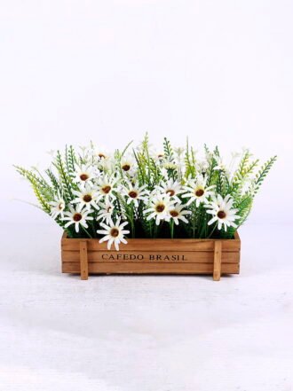 Artificial Flower 35*27*21cm Daisy in Wooden frame GS-03320129