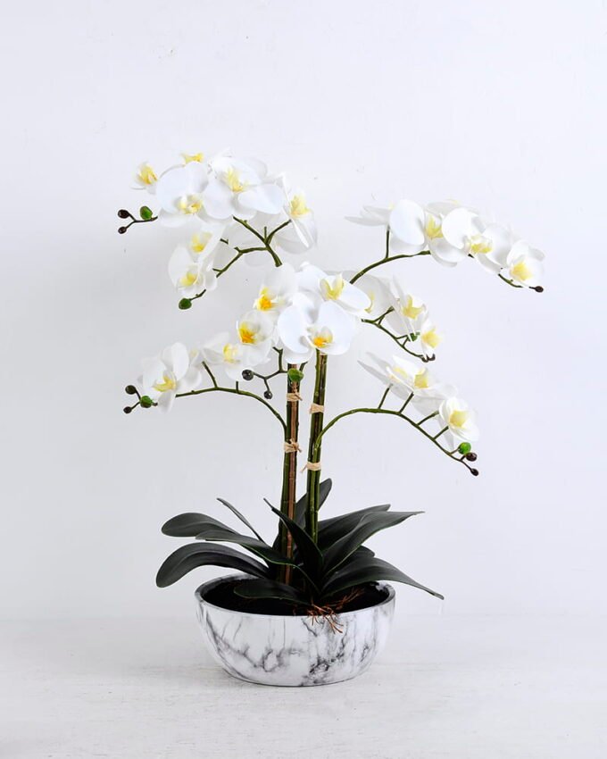 Artificial Flower 50*42*60CM Orchid in cement pot GS-15420026