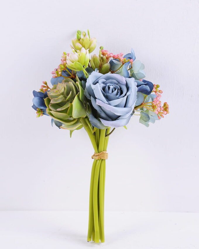 Artificial Flower 15*15*25CM Rose&Succulent Bouquet GS-61020010-B1