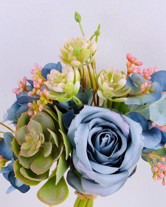Artificial Flower 15*15*25CM Rose&Succulent Bouquet GS-61020010-B1