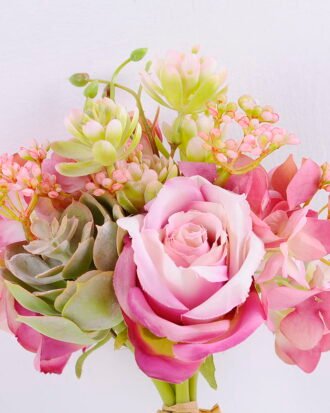 Artificial Flower 15*15*25CM Rose&Succulent Bouquet GS-61020010-Z1 Bouquet YeahFlower is one of Chinese leading OEM manufacturers and exporters , supplying the silk flowers, wholesale artificial trees Artificial Flower 15*15*25CM Rose&Succulent Bouquet GS-61020010-Z1
