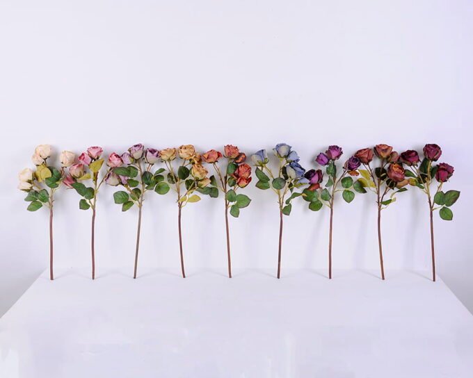 Artificial Flower 15*43CM Rose spray*5 GS-40720010-P1