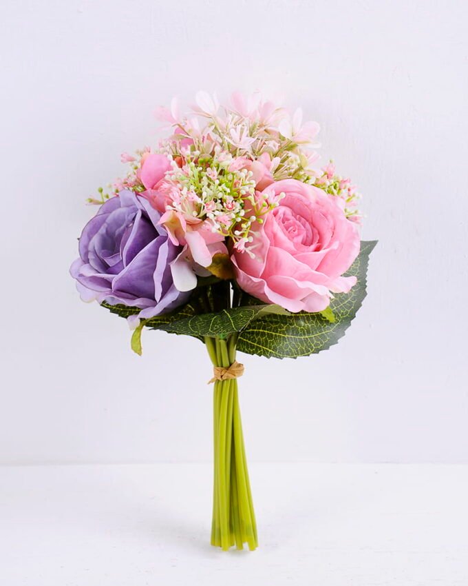 Artificial Flower 20*18*30CM Rose&Gypsophila Bouquet GS-61020007-P1