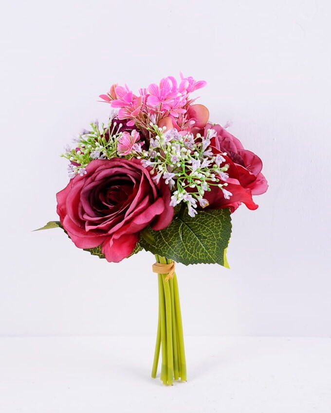 Artificial Flower 20*18*30CM Rose&Gypsophila Bouquet GS-61020007-R1
