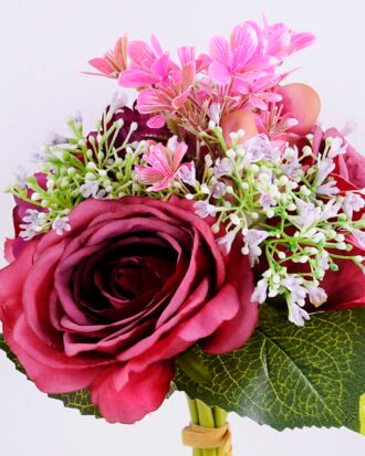 Artificial Flower 20*18*30CM Rose&Gypsophila Bouquet GS-61020007-R1