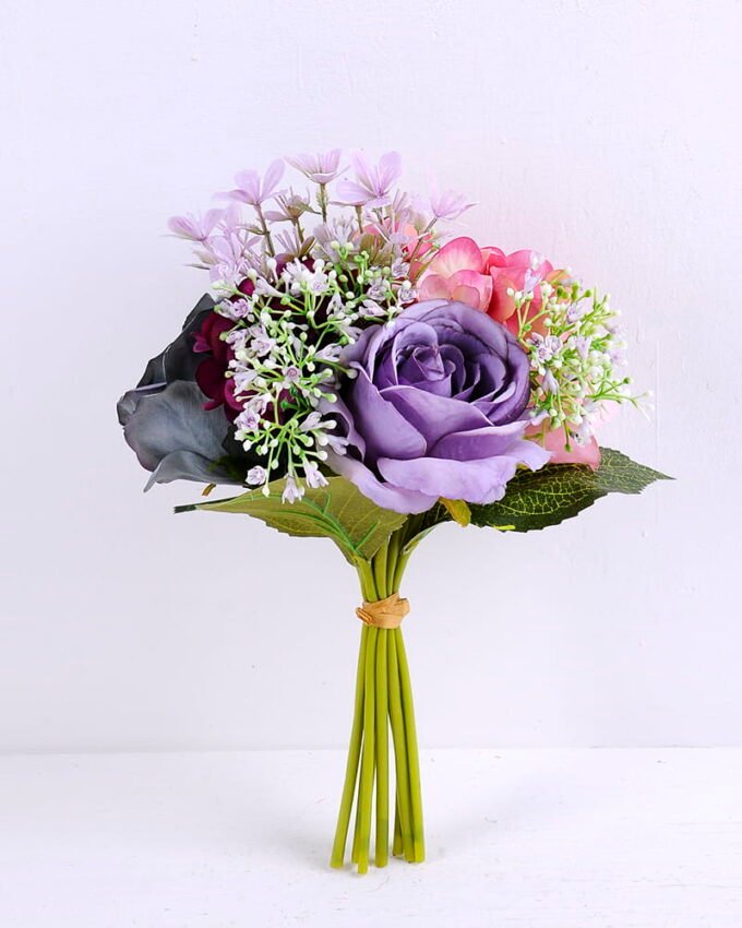 Artificial Flower 20*18*30CM Rose&Gypsophila Bouquet GS-61020007-Z1