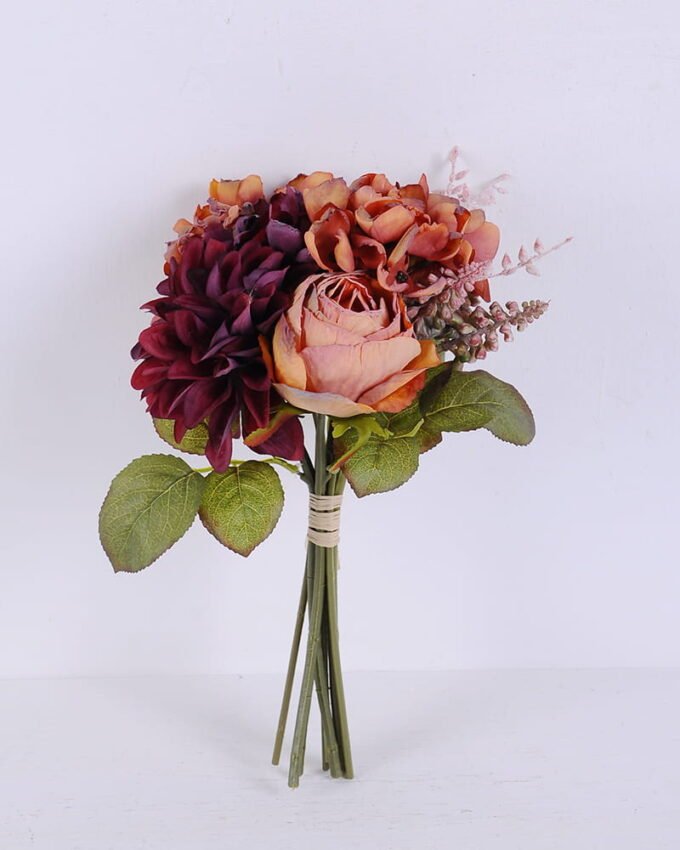 Artificial Flower 21*27CM Rose and dahlia bouquet*9 GS-28220001P0P24-O1