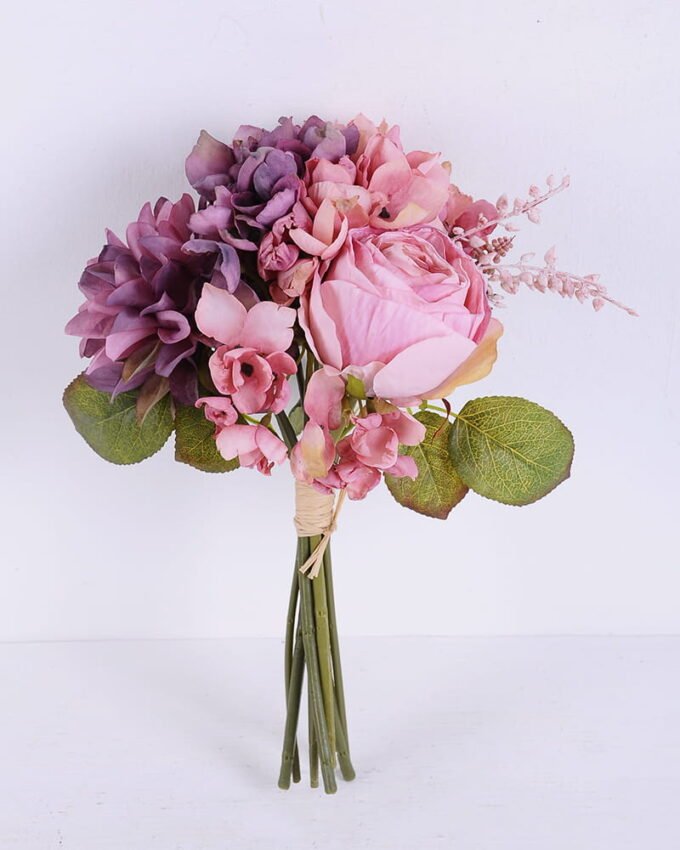 Artificial Flower 21*27CM Rose and dahlia bouquet*9 GS-28220001P0P24-P1