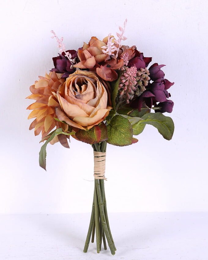 Artificial Flower 21*27CM Rose and dahlia bouquet*9 GS-28220001P0P24-Y1