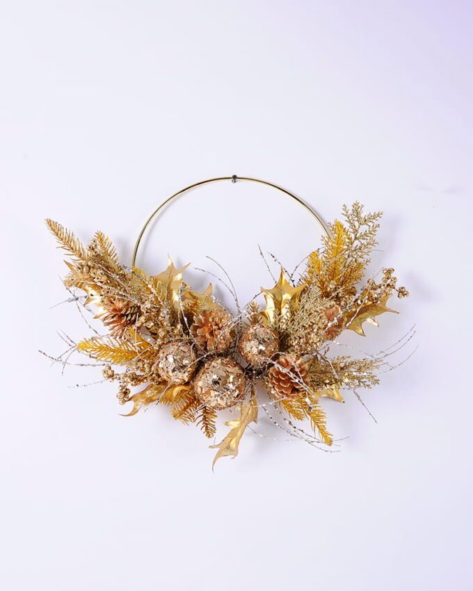 Artificial Branch fruit Christmas arrangement on wire ring GS-13620004_3 Artificial Branch fruit 52*22*47CM Christmas arrangement on wire ring GS-13620004