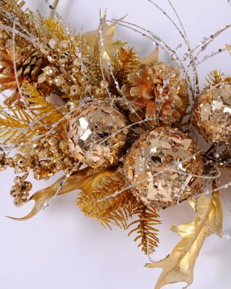 Artificial Branch fruit 52*22*47CM Christmas arrangement on wire ring GS-13620004