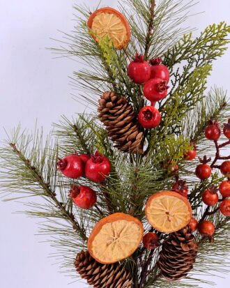 Artificial Branch fruit 30*70cm Pine needles spray GS-13620026