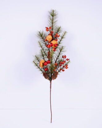 Artificial Branch fruit 30*90cm Pine needles spray GS-13620027