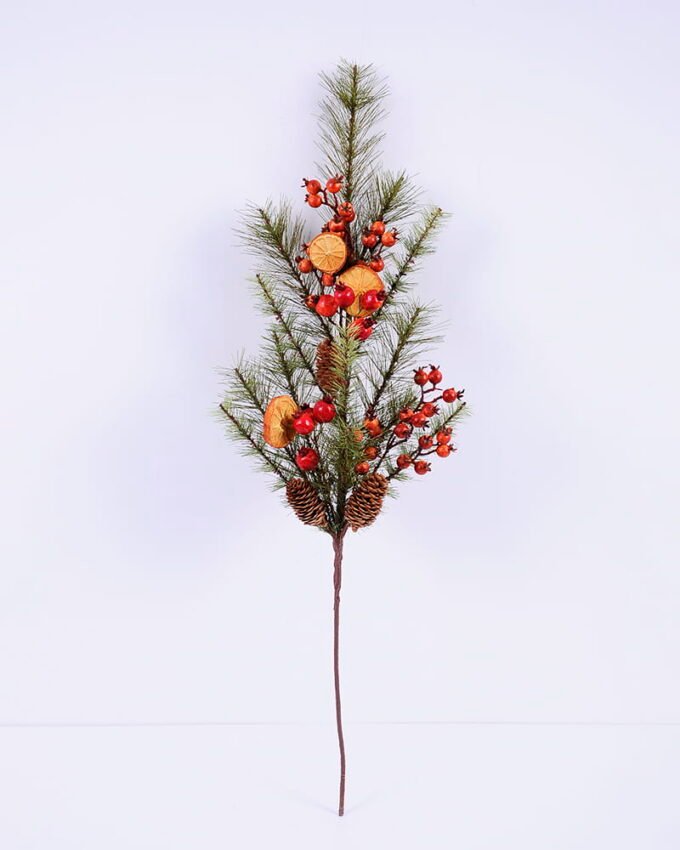 Artificial Branch fruit 30*90cm Pine needles spray GS-13620027