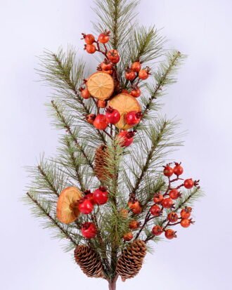 Artificial Branch fruit 30*90cm Pine needles spray GS-13620027