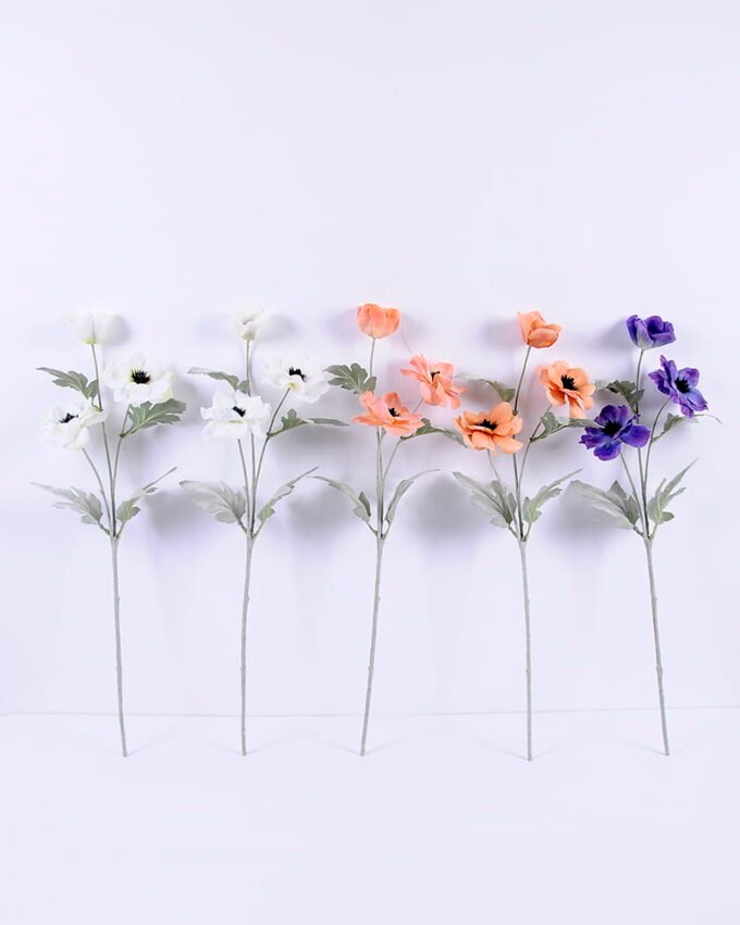 Artificial Flower 20*70cm Anemone Spray*3 GS-39120023