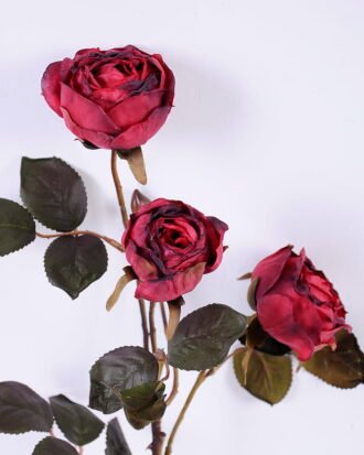 Artificial Flower 17*51CM Burning Rose*3 GS-25820019-R1