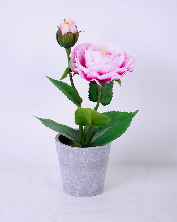 Artificial Flower 12*12*28CM Camellia in plastic pot GS-05520138-Z2