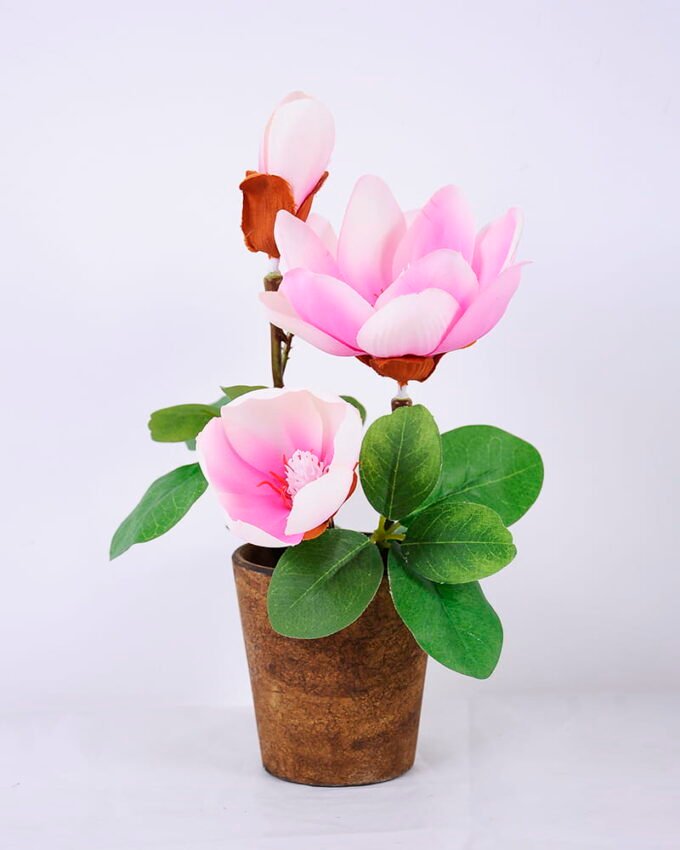 Artificial Flower 19*17*29CM Mangnolia in paper pot GS-05520134-P1