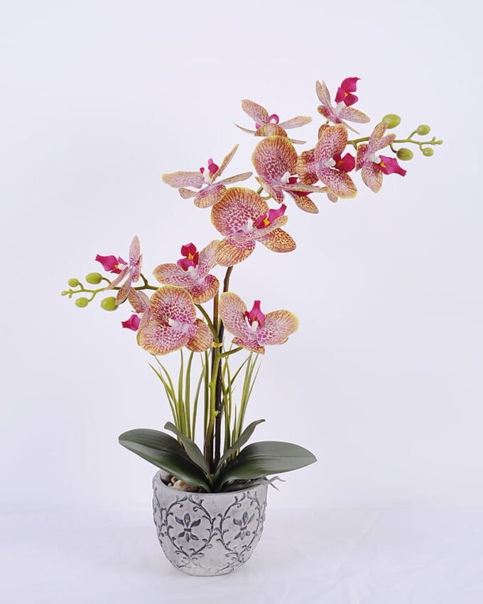 Artificial Flower 41*21*58cm Orchid in cement pot GS-06920070