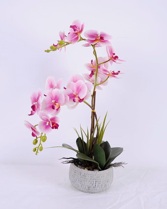 Artificial Flower 33*16*60cm Orchid in cement pot GS-06920071