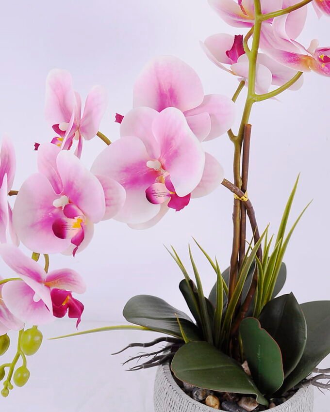 Artificial Flower 33*16*60cm Orchid in cement pot GS-06920071