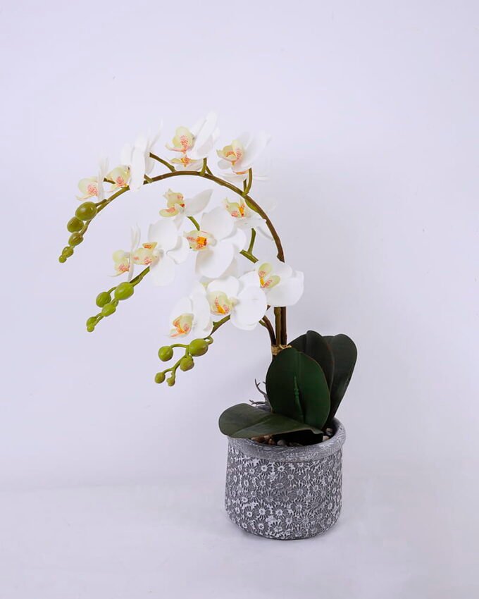 Artificial Flower 26*18*39cm Orchid in cement pot GS-06920077