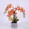 Artificial Flower 30*33*41cm Orchid in cement pot GS-06920078