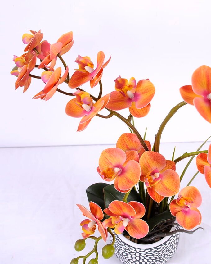 Artificial Flower 30*33*41cm Orchid in cement pot GS-06920078