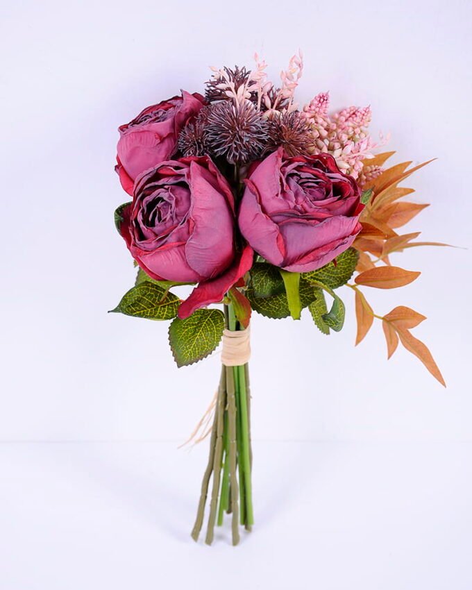 Artificial Flower Rose bouquet 11 GS-05520148-R1_3 Artificial Flower 17*32CM Rose bouquet*11 GS-05520148-R1