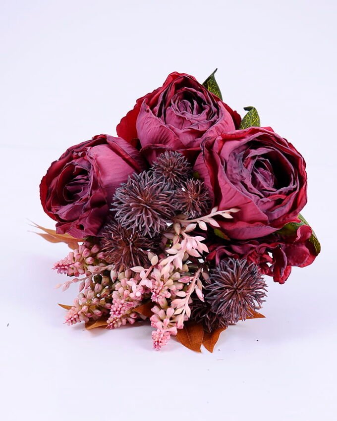 Artificial Flower Rose bouquet 11 GS-05520148-R1_5 Artificial Flower 17*32CM Rose bouquet*11 GS-05520148-R1