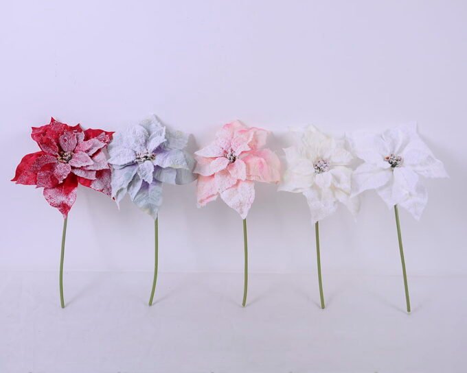 Artificial Flower 22*37CM Singel poinsettia GS-15420030-P1