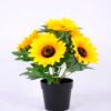 Artificial Flower Sunflower 5 in plastic pot GS-05520141_4 Artificial Flower 20*15*26CM Sunflower*5 in plastic pot GS-05520141