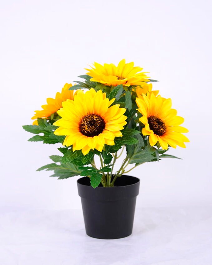 Artificial Flower Sunflower 5 in plastic pot GS-05520141_4 Artificial Flower 20*15*26CM Sunflower*5 in plastic pot GS-05520141